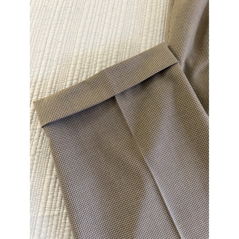 Ralph Lauren Mens Size 38/30 Brown Houndstooth Pleated Cuffed Dress Pants Slacks - Picture 3 of 16